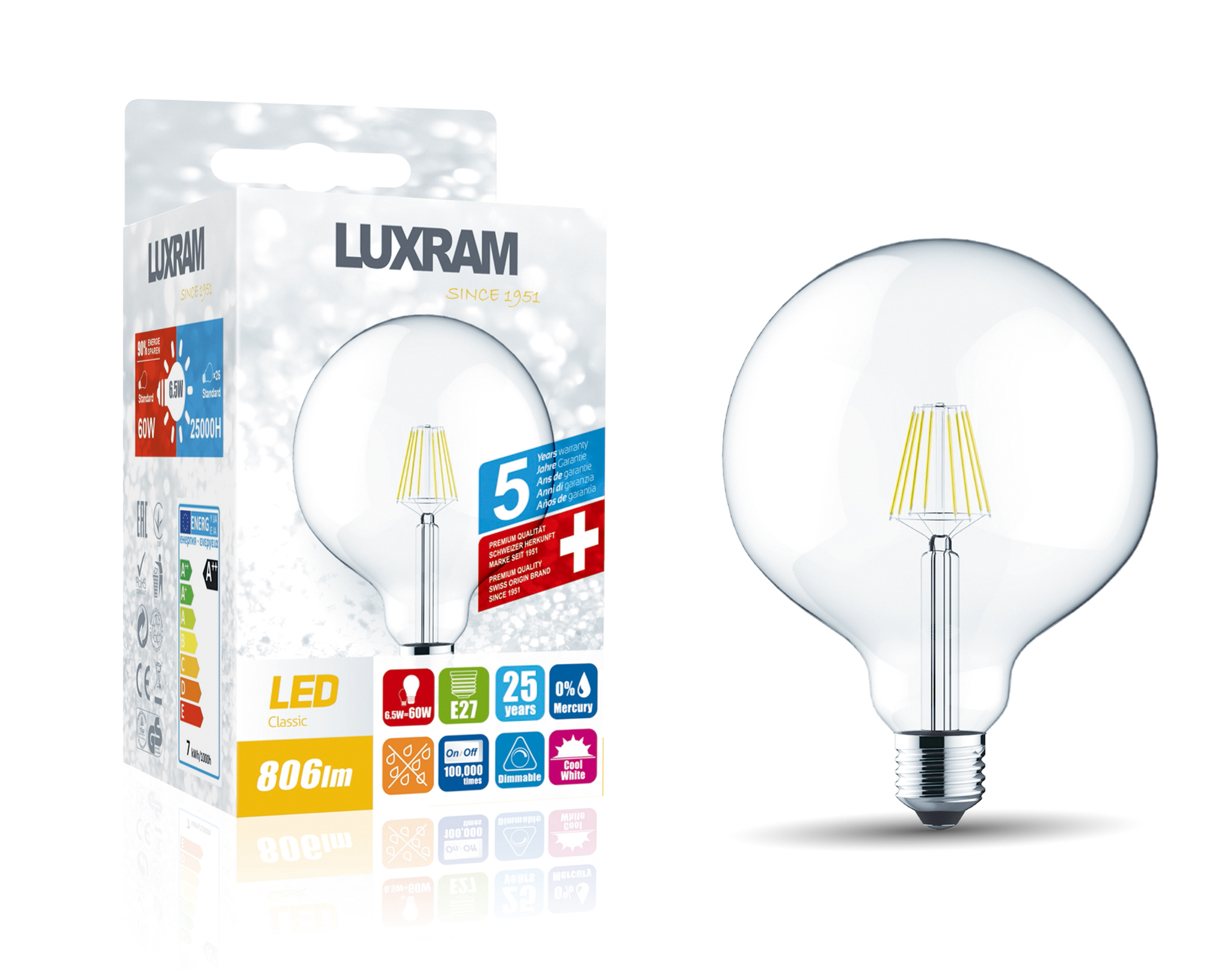 Value Classic LED Lamps Luxram Globes